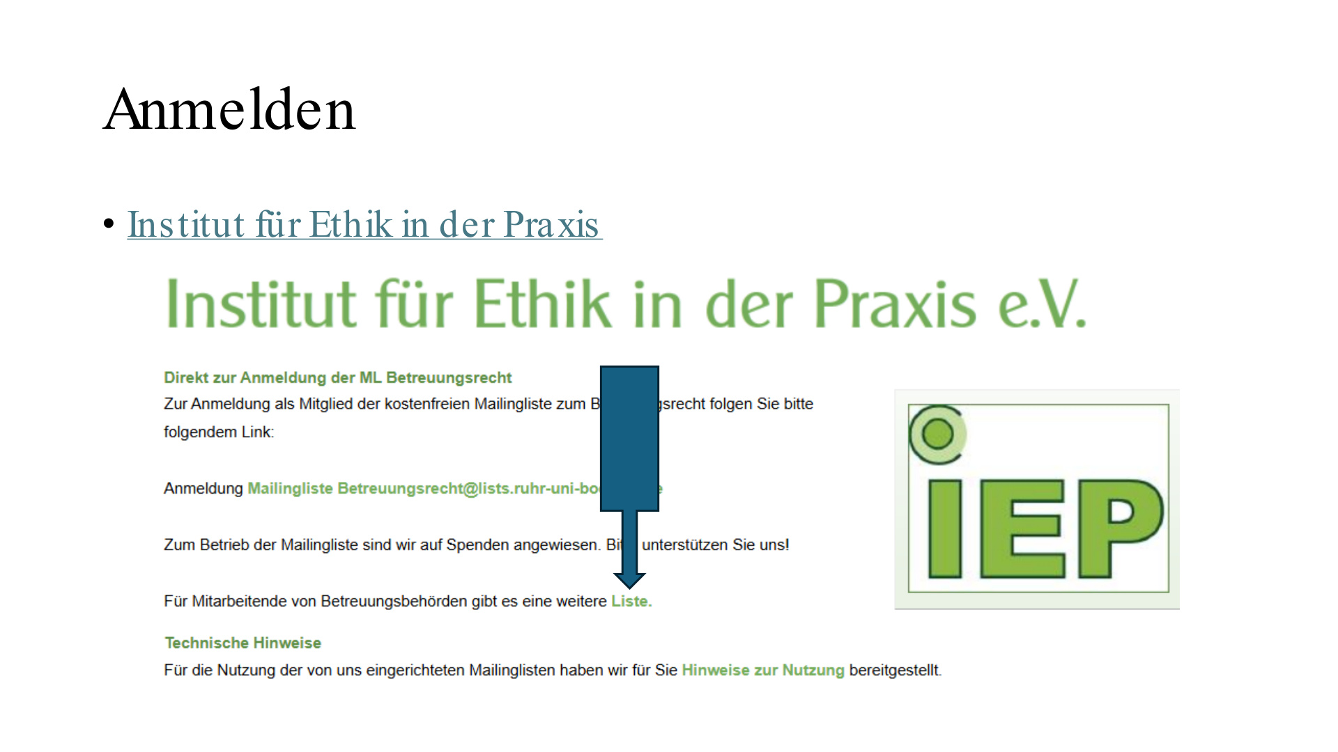 Pick Maillingliste für Betreuungsbehörden S.7